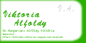 viktoria alfoldy business card